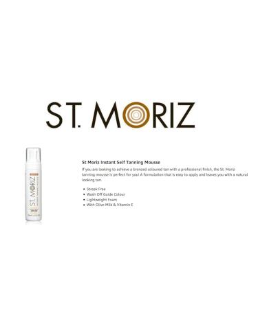 St. Moriz Instant Self Tanning Mousse Medium 200ml & Tanning Mitt | Best International Shipping - Buy Online on SooperMarket.com