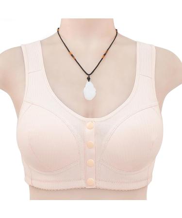 IQYU Women's Sexy Lace Front Button Shaping Cup Adjustable Shoulder Strap Large Size Iron-Bra Tank Top Bustier - Beige - Buy Online on SooperMarket.com