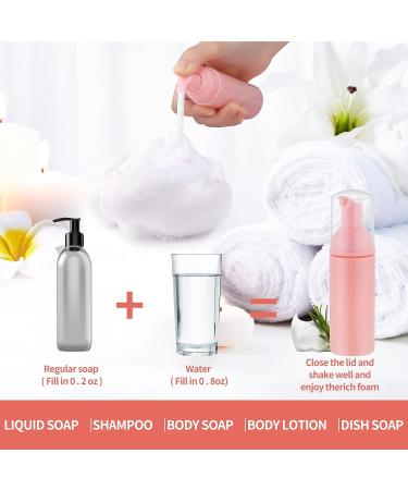 36 pcs 2oz Empty Foam Soap Dispensers Bottles - Refillable Lash Cleanser, Shampoo, Lotion, Hand Sanitizer - BPA-Free Pink - Cosmetics Castile - Buy Online on SooperMarket.com