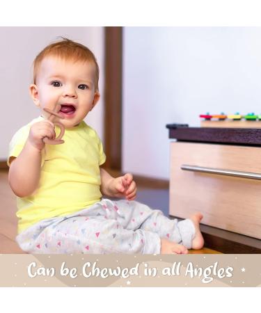 Baby Teething Toys Silicone Baby Teether Baby Chew Toys Freezer Safe BPA Free Soothe Babies Gums Teething (Sunrise/French Beige) Sunrise / French Beige - Buy Online on SooperMarket.com