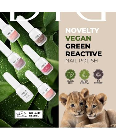 DIDIER LAB Green Reactive - Bordeux - Vegan Nail Varnish - Long Lasting Nail Polish - Hema Free - Cruelty Free - 25 Free Formula - Non Toxic Nail Polish - Maroon Nail Polish - 10ml - Buy Online on SooperMarket.com