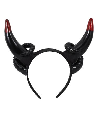 Cabilock Sheep Horns Headband Gothic Sheep Horn Hairbands Devil Horn Headband Animal Cartoon Show Headdress Photo Props for Fancy Dress Cosplay Costume