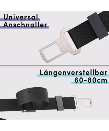 STUCH Universal Bungee Safety Belt for Dogs & Cats - Black | Secure Pet Travel for All Breeds & Car Types - Buy Online on SooperMarket.com