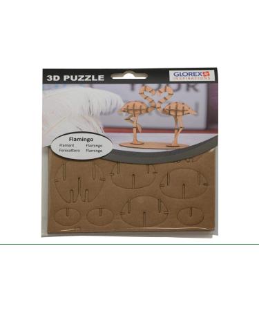 Glorex 6 1245 607 3D Puzzle Flamingo FSC Mix Multi-Coloured