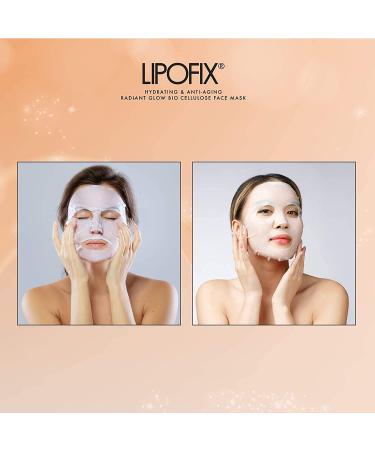 Lipofix Anti Aging Lifting Hydrating Facial Bio Cellulose Face Mask - 5 Masks, Korea Made for Fine Line Reduction and Skin Radiance - Buy Online on SooperMarket.com