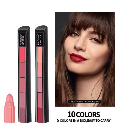 MIESCHER Colored Matte Nude Lipstick - Full Coverage Lip Crayon for Bold Deep Red Lips - Waterproof & Smudge Proof - Buy Online on SooperMarket.com