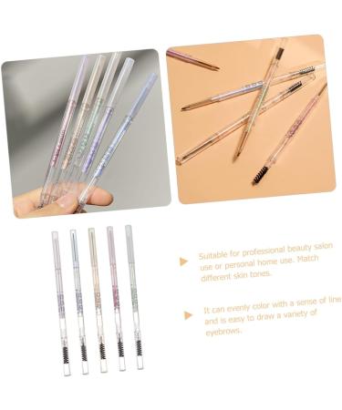 BELLIFFY 5pcs Women Eyebrow Pencils Brow Pencils with Brush Anti-perspiration Eyebrow Pens Makeup Tools Paste - Buy Online on SooperMarket.com