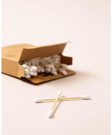 Noya Organic Cotton Buds - 100 Pcs Plastic-Free Biodegradable FSC Certified Bamboo - Buy Online on SooperMarket.com