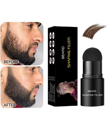 kawehiop Men Beard Filler Powder Long Lasting Hair Shape Patches Coloring Coverage Makeup Business Pen Thickening Dye Paint Dark Brown - Buy Online on SooperMarket.com