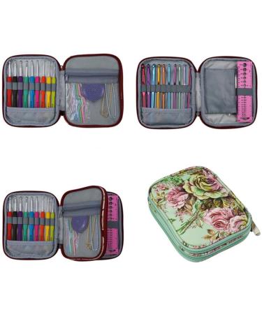 Katech Crochet Hook Case - Portable Travel Organizer with Web Pocket - Green - Buy Online on SooperMarket.com