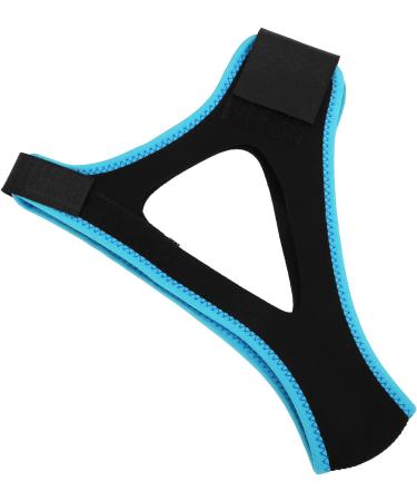 Adjustable Anti-Snoring Chin Strap - Black with Sky Blue Trim - Stop Snoring & Improve Sleep Quality - Buy Online on SooperMarket.com