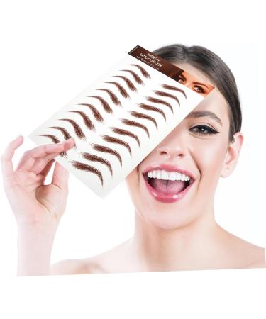 Mikinona 5 Sheets Eyebrow Stickers Simulation Eyebrow Peel off Eyebrow Sticker Fake Eyebrows Makeup Eyebrow - Buy Online on SooperMarket.com