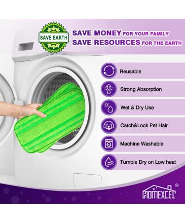 Microfiber Mop Pads for Swiffer Wet Jet - Reusable & Machine Washable - Pack of 4 - Buy Online on SooperMarket.com