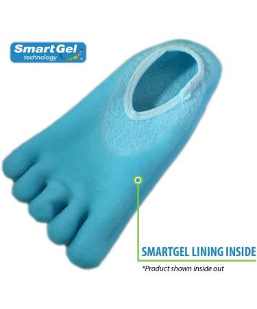 NatraCure 5-Toe Gel Lined Moisturizing Socks with Aloe & Shea | Hydrating Spa Socks for Soft Feet - Men & Women | Large - Buy Online on SooperMarket.com