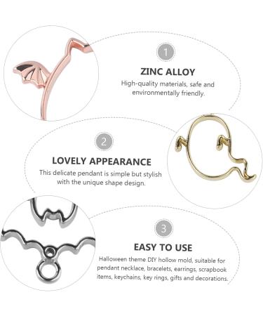 EXCEART 24pcs Epoxy alloy pendant blank hats wallet key holder bead keychain UV Resin Crafts mold witch hat - Buy Online on SooperMarket.com