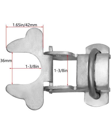 1-3/8 x 1-3/8 Galvanized Steel Kennel Gate Latch for Chain Link Fence - Dog Kennel Hardware - Buy Online on SooperMarket.com