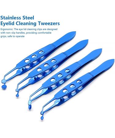 Dajidafu Stainless Steel Eyelid Tweezers Non-Slip Handheld Eye Lid Cleaning Clips Clamps Facial Beauty Devices Salon Accessories Large Round Tip - Buy Online on SooperMarket.com
