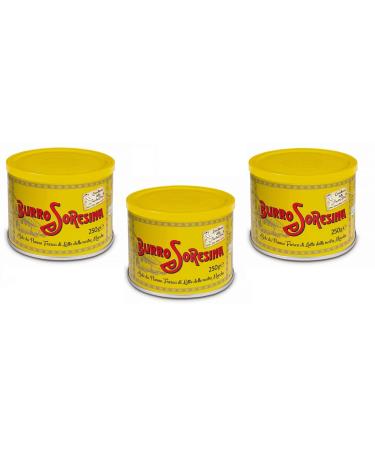 3x Latteria Soresina Burro Butter made only from fresh milk cream Italian excellence tin of 250g