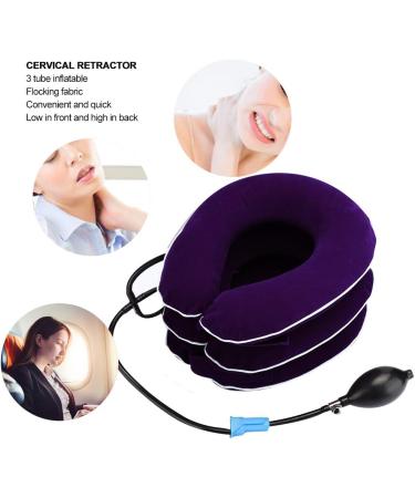 Purple Inflatable Cervical Neck Traction Device for Neck Pain Relief - Buy Online on SooperMarket.com