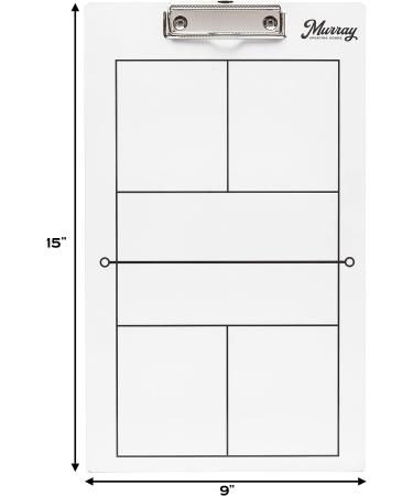Murray Sporting Goods Pickleball Coaches Clipboard | Dry Erase Double-Sided Pickleball Clipboard for Coaching | Double-Sided Pickleball Coach Marker Whiteboard - Buy Online on SooperMarket.com