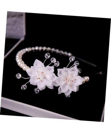 PLAFOPE Pearl Flower Headband Wedding Decor Pearl Headband Decorative Flower Headband Flower Head Band Wedding Hair Accessory Headband Ornament Head Band for Bride Exquisite Hair Band - Buy Online on SooperMarket.com