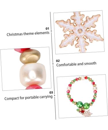 ABOOFAN 3 Pcs Christmas Bracelet Snowflake Candy Beaded Bracelet Christmas Stocking Stuffers Charms Party Wrist Charms Charm Bracelets Fashion Beaded Bracelet Alloy Beads Jewelry - Buy Online on SooperMarket.com