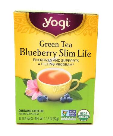 Yogi Green Tea Blueberry Slim Life 16 bags (Pack of 2)