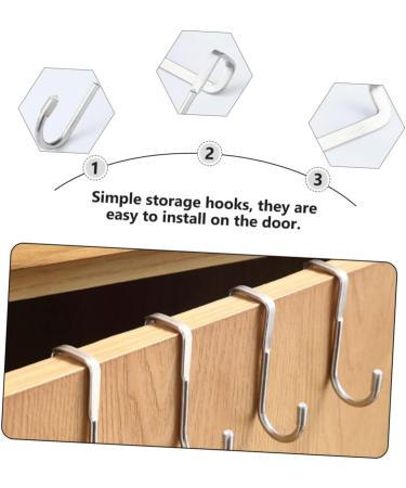 CHILDWEET Stainless Steel Hooks 3pcs Wall Hanger Hooks Key Hanger Wall Clothes Rack Bathroom Hangers Wall Hook Ordinary 7.5X6.5CM Silver - Buy Online on SooperMarket.com