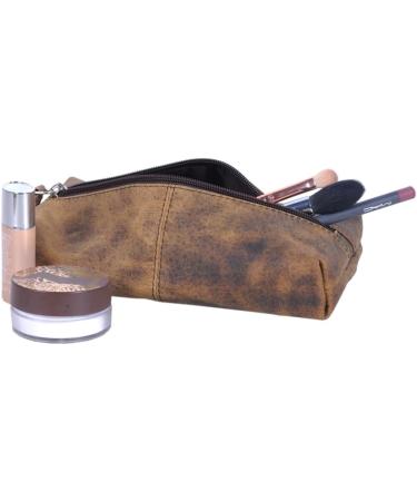 KomalC Leather Zip-Lock Cosmetic Makeup Pouch Bag Pen Pencil Case - SALE | Shop Now! - Buy Online on SooperMarket.com