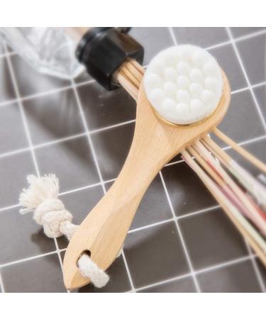 Pcivzxam Bamboo Wood Handle Cleansing Brush Tools Soft Fber Hair Manual Face Brush Cleaning Face Brushes - D - Buy Online on SooperMarket.com