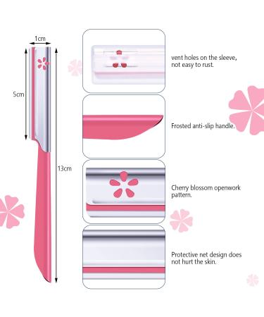 10 Pieces Eyebrow Razor for Women - Facial Shaver & Brow Shaper Trimmer Tool (Pink) - Buy Online on SooperMarket.com