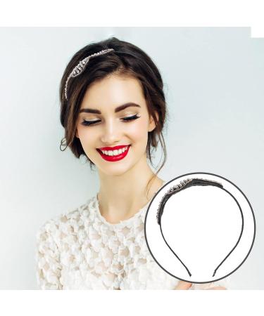 Minkissy Womens Headband Rhinestone Headband Rhinestones Beaded Miss Plate Headband - Buy Online on SooperMarket.com