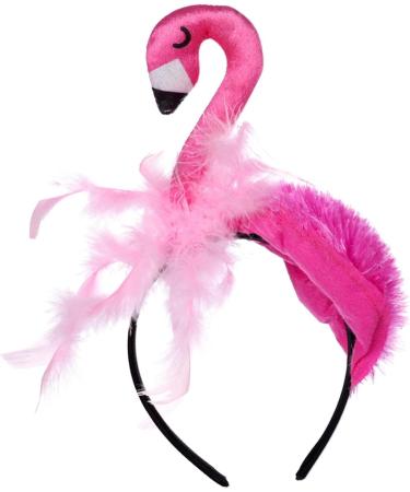 Harilla Pink Flamingo Headband Cute Animal Head Hoops Feathers Hair Accessories Headdress for Girls Women Beach Party Carnival Costume Cosplay Accessories - Buy Online on SooperMarket.com