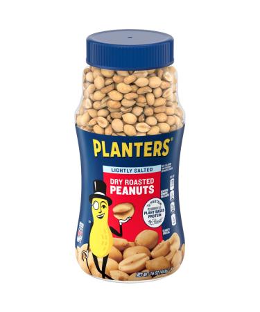 Planters Lightly Salted Dry Roasted Peanuts 16.0 oz Jar (Pack of 6)