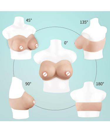Buy Icever Silicone Breast Prostheses - Realistic Cotton-Filled E Cup Perfect for Crossdressers Cosplay & Transgender Size S-E Cup Beige - Buy Online on SooperMarket.com