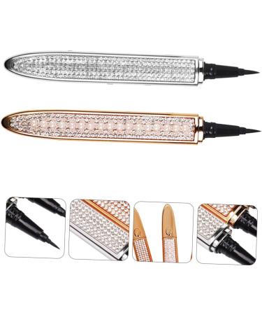 HAPINARY 2pcs Diamond Eyeliner Metallic Eyeliner Elf Eyeliner Lash Accessories Makeup Pens Rose Gold Plated 1 count (Pack of 1) Assorted Color - Buy Online on SooperMarket.com