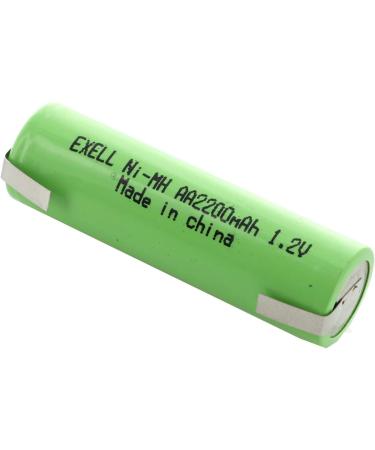 Exell 2-Pack 1.2V AA 2200mAh NiMH Rechargeable Batteries - High Power for Telecom UPS & Smart Grid Use - Buy Online on SooperMarket.com