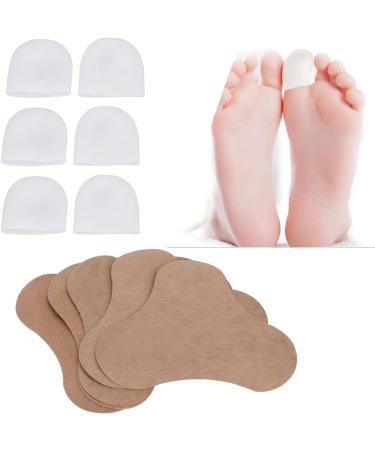 Anggrek Soft Gel Toe Protectors - 6pcs Toe Caps for Ingrown Toenails with 5pcs Toe Sleeves Care Patch - Buy Online on SooperMarket.com