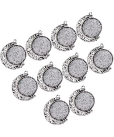20 pcs Round Bezel Accessory with Pendants Trays Rotate Double-sided Pendant Trinket Keychain Alloy 2.5X2.5cmx2pcs As Shownx2pcs - Buy Online on SooperMarket.com