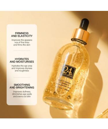 Ofanyia 24K Gold Serum for Face Moisturizing Anti Aging Facial Serum with Vitamin E Hyaluronic Acid & Retinol Smooth Fine Lines Wrinkles Tightening Firming Skin Face Serum 100ml (100ml) - Buy Online on SooperMarket.com
