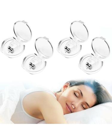 Snore Stopper Anti Snoring Devices Silicone Magnetic Anti Snoring Nose Clip Help Stop Snoring Quieter Restful Sleep (Blue)