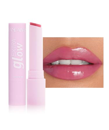 MUESCHER Glow Lip Balm Plumping Moisturizing Lip Balm For Dry Cracked Lips Moisturizer Nourishing Lip Balm Lip Care Vegan Tinted Lip Balm Dewy Glassy Lip Balm Shine Lips Plumper Jelly Lipstick(05#)
