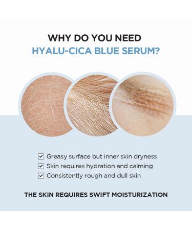 SKIN1004 Hyalu-CICA Blue Serum 50ml - 5 Layer Hyaluronic Acid, Cica, Niacinamide - Hydrating & Refreshing Multi-Care Solution - Buy Online on SooperMarket.com