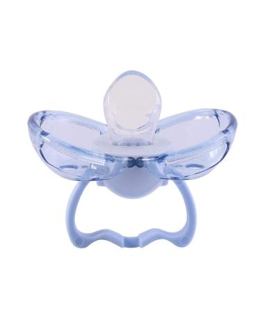 Baby pacifier newborn baby security silicone anti-dust pacifier automatically close infant nipple pacifier (#2-blue flat head)