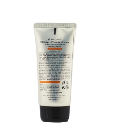 3W Clinic Intensive UV Sunblock Cream SPF 50+ PA+++ - Best Face Sunscreen for Maximum Sun Protection (70 ml) - International Shipping Available - Buy Online on SooperMarket.com