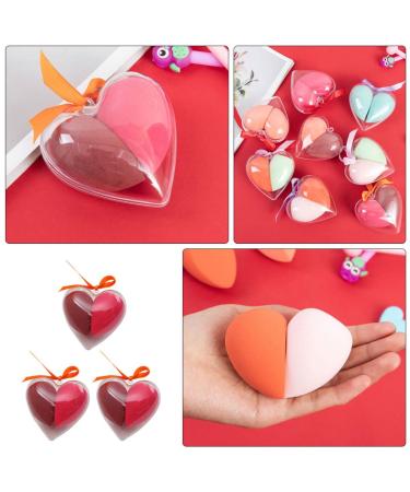 Housoutil Heart-Shaped Makeup Sponge Set - 6 Boxes of Highlighter & Eyeshadow Applicators for Flawless Skin Care | Travel-Friendly Makeup Tools - Buy Online on SooperMarket.com