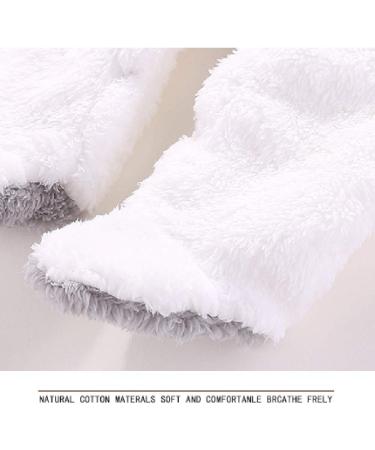 Newborn Baby Bear Snowsuit Winter Coat | Fleece Hooded Romper Jumpsuit | 3-6 Months Grey - Buy Online on SooperMarket.com