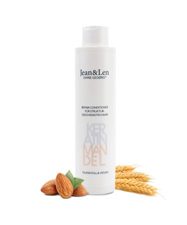 Jean & Len Conditioner Repair Keratin & Mandel for structured hair talks Frizz and gives shine hair conditioner with herbal keratin without parabens & silicones vegan 300 ml