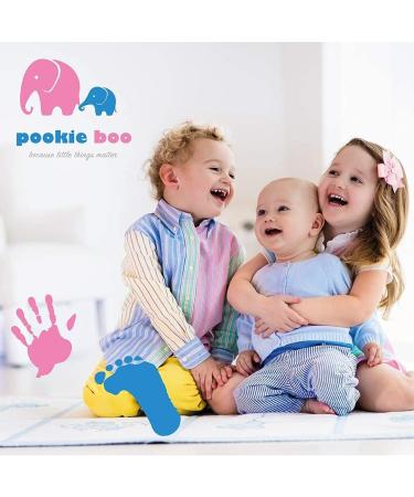 Pookie Boo Premium Baby Hand and Footprint Set - Real Wood Frame & Placeholder for 2 Baby Photos | Perfect Gift for Toddlers Mothers & Fathers - Buy Online on SooperMarket.com