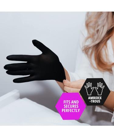 Medpride Black Nitrile Exam Gloves, Large, 100 Count Pack | Latex/Powder-Free, Non-Sterile Exam Gloves - Buy Online on SooperMarket.com
